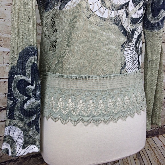 Chico's Green Floral Lace Felicity Cardigan SOLD - Picture 5 of 8